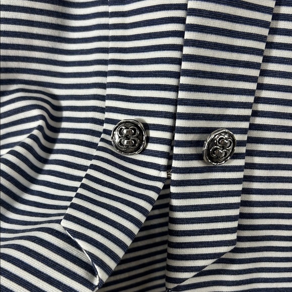 Erin  London Blue and White Striped sailorWomen's Jacket - Picture 4 of 16